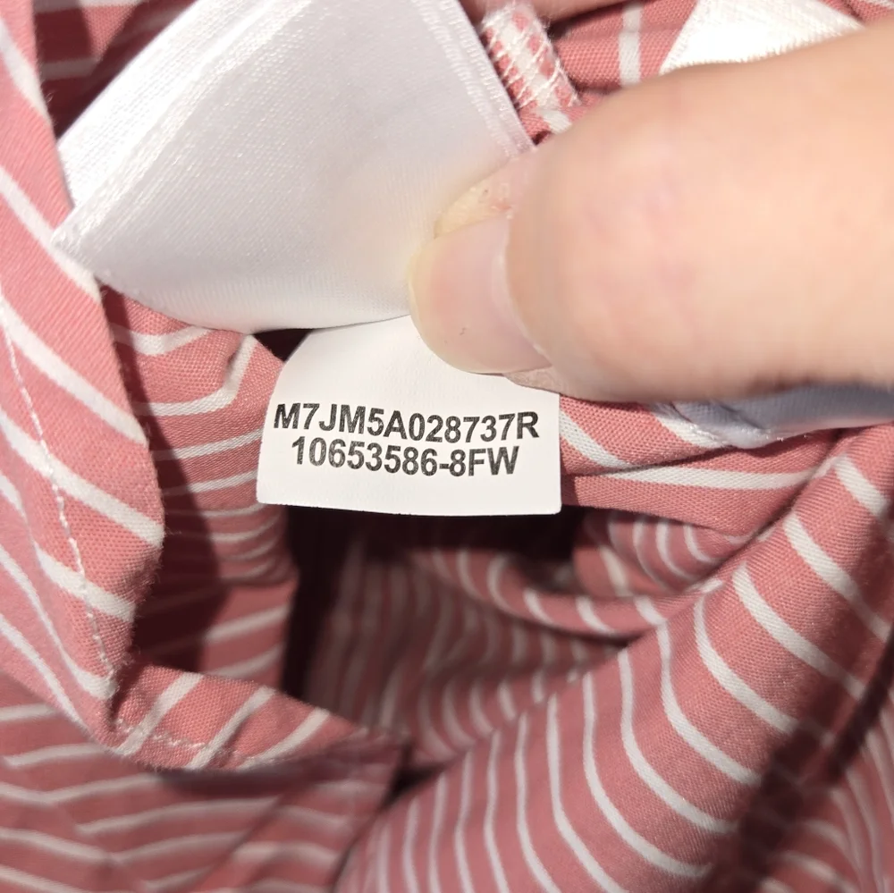 NWOT Women's Anne Klein Pink White Striped Button Up Size Small - Picture 12 of 13